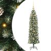 vidaXL Copac Artificial Slăb de Crăciun Verde și alb 150 cm