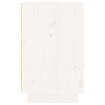 vidaXL Noptiere, 2 buc., alb, 40x34x55 cm, lemn masiv de pin