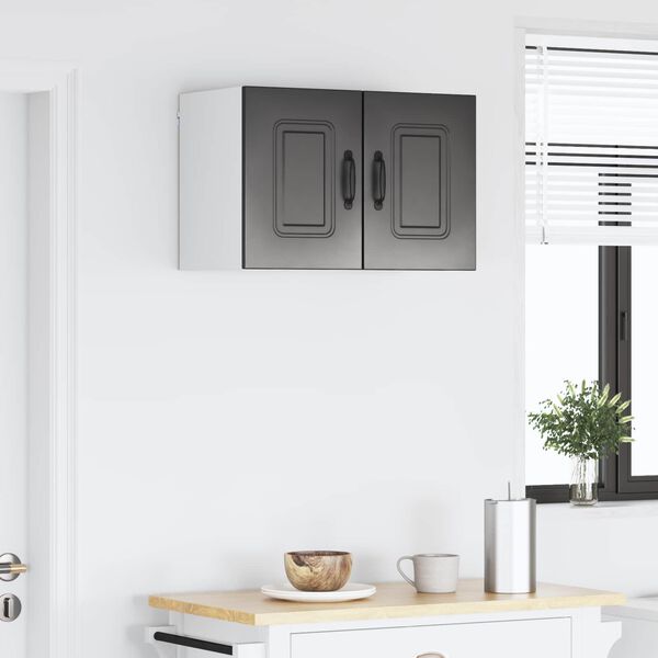 vidaXL Dulap de bucătărie Kalmar 2 pcs Negru 30 x 31 x 40 cm