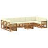 vidaXL Set de canapele de exterior 8 buc. Natural și Crem