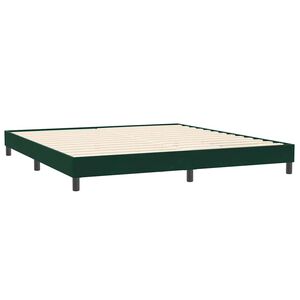 vidaXL Cadru de pat fără saltea Verde &icirc;nchis 200x220 cm catifea