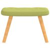 vidaXL Scaun de relaxare cu taburet, verde, textil