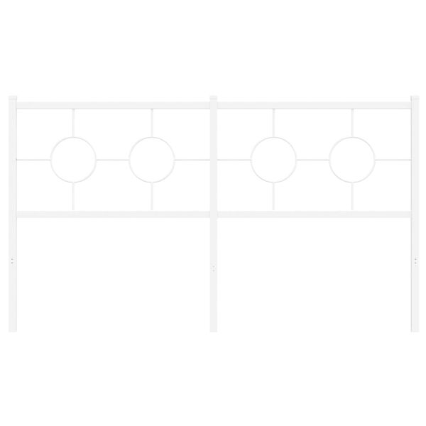 vidaXL Tăblie de pat de schimb metalică, alb, 160 cm