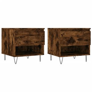 vidaXL Măsuțe de cafea 2 buc. stejar fumuriu 50x46x50 cm lemn compozit