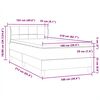 vidaXL Pat box spring cu saltea, gri deschis, 100x210 cm, catifea