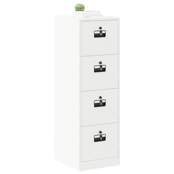 vidaXL Dulap pentru Fișiere cu sertar 2 pcs Alb 44 x 50 x 139 cm