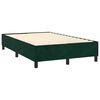 vidaXL Pat box spring cu saltea, verde &icirc;nchis, 120x200 cm, catifea