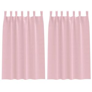 vidaXL Perdele Opaque cu Inel 2 buc. Roz bebe 175 x 140 cm Poliester