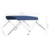 vidaXL Parasolar barcă Bimini cu 2 arcuri, bleumarin, 180x150x110 cm