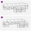 vidaXL Set de canapele de exterior cu pernă 8 pcs Natural și Crem