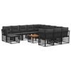 vidaXL Set de canapele de exterior 13 pcs Negru și Gri &icirc;nchis