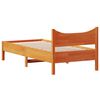 vidaXL Cadru pat fără saltea, maro ceruit, 75x190 cm, lemn masiv pin