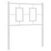 vidaXL Tăblie de pat de schimb metalică, alb, 80 cm