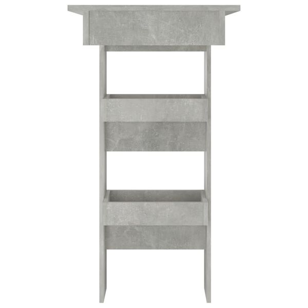 vidaXL Masă bar de perete gri beton 102x45x103,5 cm lemn compozit