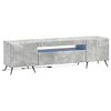 vidaXL Cabinet TV cu LED Gri Beton Lemn prelucrat