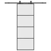 vidaXL Ușă glisantă cu set de feronerie neagră 76x205 cm Sticlă ESG