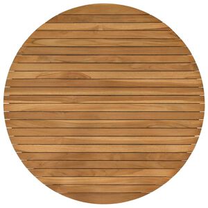 vidaXL Placă de masă &Oslash; 90 x 3,5 Rotund Lemn solid de tec natural