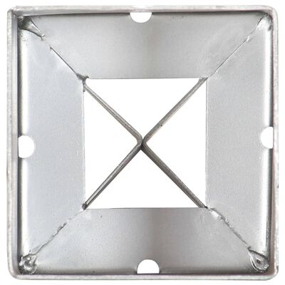 vidaXL Țăruși de sol, 6 buc., argintiu, 9x9x75 cm, oțel galvanizat