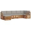 vidaXL Set de canapele de exterior 7 buc. Gri natural și deschis