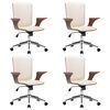 vidaXL Scaune de birou rotative cu spătar 4 buc. Piele artificială