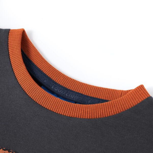 Tricou pentru copii cu m&acirc;neci lungi, antracit, 92