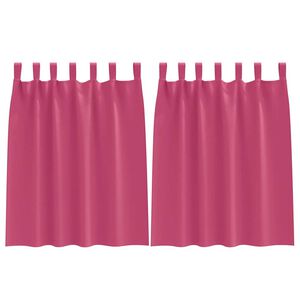vidaXL Perdele Opaque cu Inel 2 pcs Roz Aprins 140 x 140 cm Poliester
