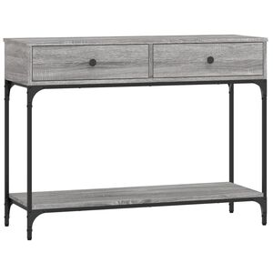 vidaXL Măsuță consolă, gri sonoma, 100x34,5x75 cm, lemn prelucrat