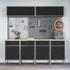 vidaXL Set de dulapuri de lucru cu sertar cu depozitare 10 pcs Negru