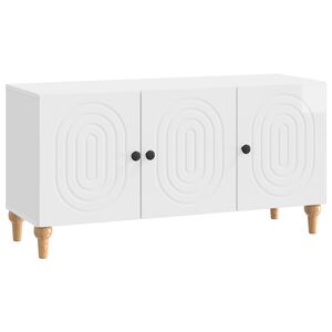 vidaXL Cabinet TV Alb foarte lucios 99 x 34,5 x 50 cm Lemn prelucrat