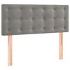 vidaXL Pat box spring cu saltea, gri deschis, 100x200 cm, catifea