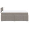 vidaXL Pat box spring cu saltea, taupe, 120x190 cm material textil