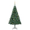 vidaXL Brad Crăciun artificial pre-iluminat, set globuri, verde 240 cm