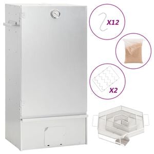 vidaXL Afumătoare cuptor/grătar, generator fum rece, oțel galvanizat