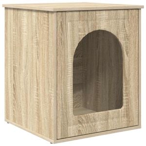 vidaXL Casa pentru pisici Sonoma 53 x 52 x 62 cm Lemn compozit