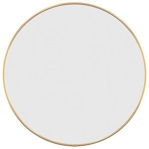vidaXL Oglindă de perete rotundă, auriu, &Oslash; 50 cm