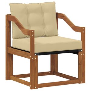 vidaXL Canapea de exterior Lemn solid de Acacia și Textilene natural