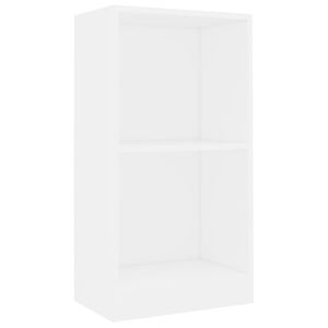 vidaXL Bibliotecă, alb, 40x24x75 cm, lemn prelucrat