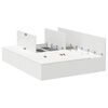 vidaXL Cadru de pat cu depozitare Alb 135 x 190 cm Lemn prelucrat