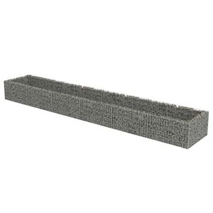 vidaXL Strat &icirc;nălțat gabion, 540 x 90 x 50 cm, oțel galvanizat