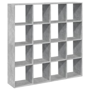vidaXL Bibliotecă, gri beton, 137,5x29x137,5 cm, lemn prelucrat