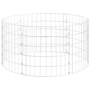 vidaXL St&acirc;lp de gabion, &Oslash;100x50 cm, oțel galvanizat, circular