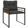 vidaXL Set de Mobilier pentru Exterior cu pernă 4 pcs Gri închis