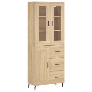 vidaXL Dulap &icirc;nalt, stejar sonoma, 69,5x34x180 cm, lemn compozit