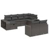 vidaXL Set canapele de grădină cu perne, 10 piese, negru, poliratan