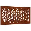 vidaXL Decorație perete de grădină 105x55 cm design frunze oțel Corten