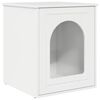 vidaXL Casa pentru pisici Alb Lucios 53 x 52 x 62 cm Lemn prelucrat