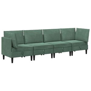 vidaXL Set de mobilier pentru living 4 pcs Verde Mării Catifea