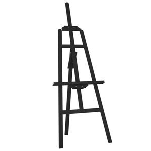 vidaXL Suport de șevalet, negru, 53,5x95x127 cm, lemn masiv de pin