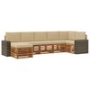 vidaXL Set de canapele de exterior 7 buc. Natural și Bej