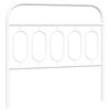 vidaXL Tăblie de pat de schimb metalică, alb, 107 cm